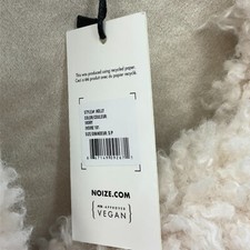 Noize Holly Coat Womens Size Small Ivory Sherpa Warm Long Sleeve Collared