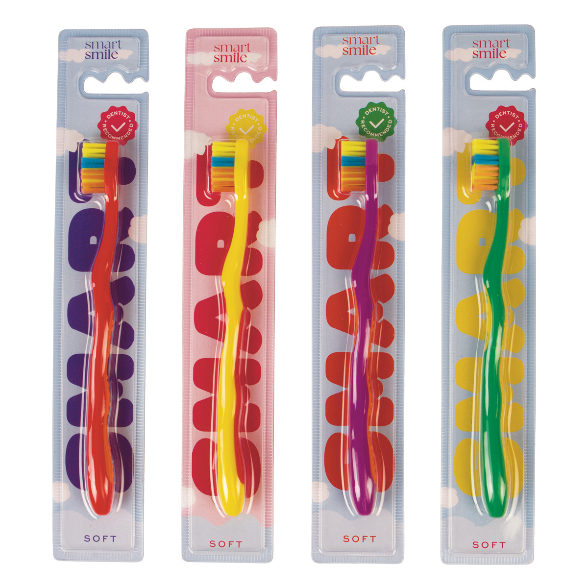 SmartSmile Children&rsquo;s Paw Print Toothbrushes (72 pcs)