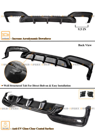 Carbon Fiber Rear Bumper Diffuser For 12-18 BMW F06 F12 F13 M6 640i 650i M Sport - Picture 3 of 6