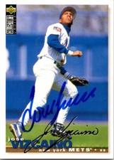 Jose Vizcaino autographed baseball card 1995 Upper Deck Signature Edition #316