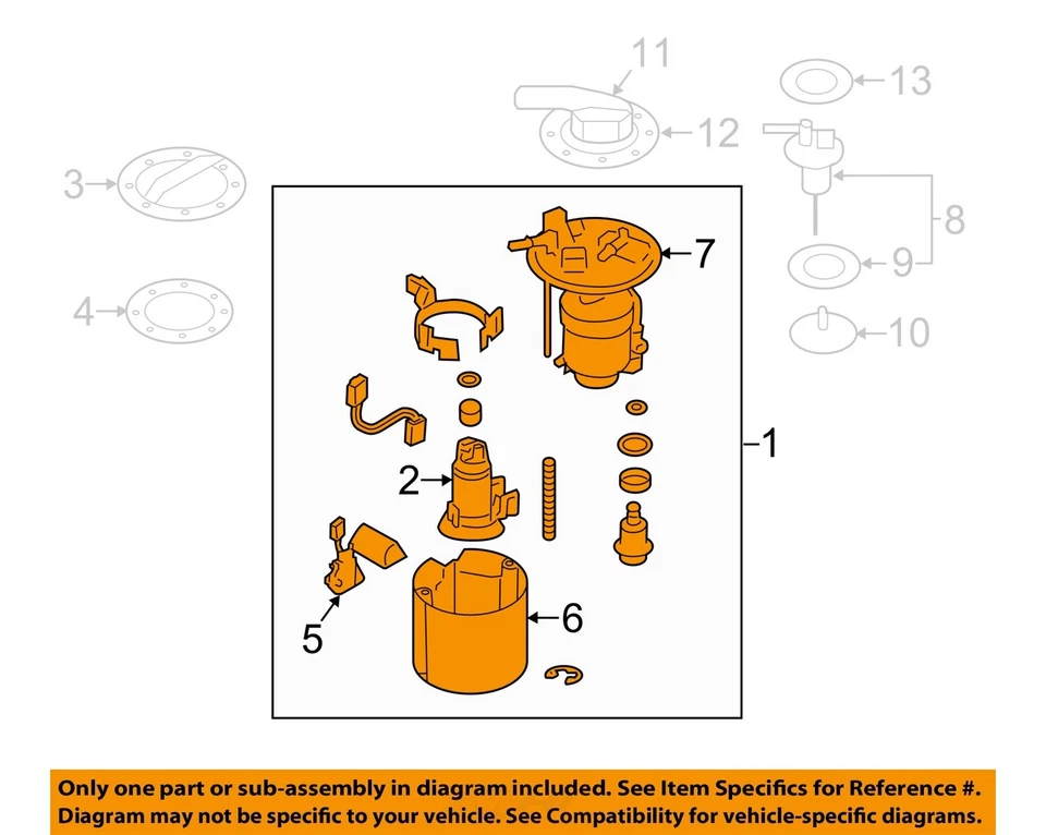 Used Fuel Pump fits: 2014 Subaru Forester Pump Assembly tank mounted 2.5 Grade A - Imagem 3 de 4