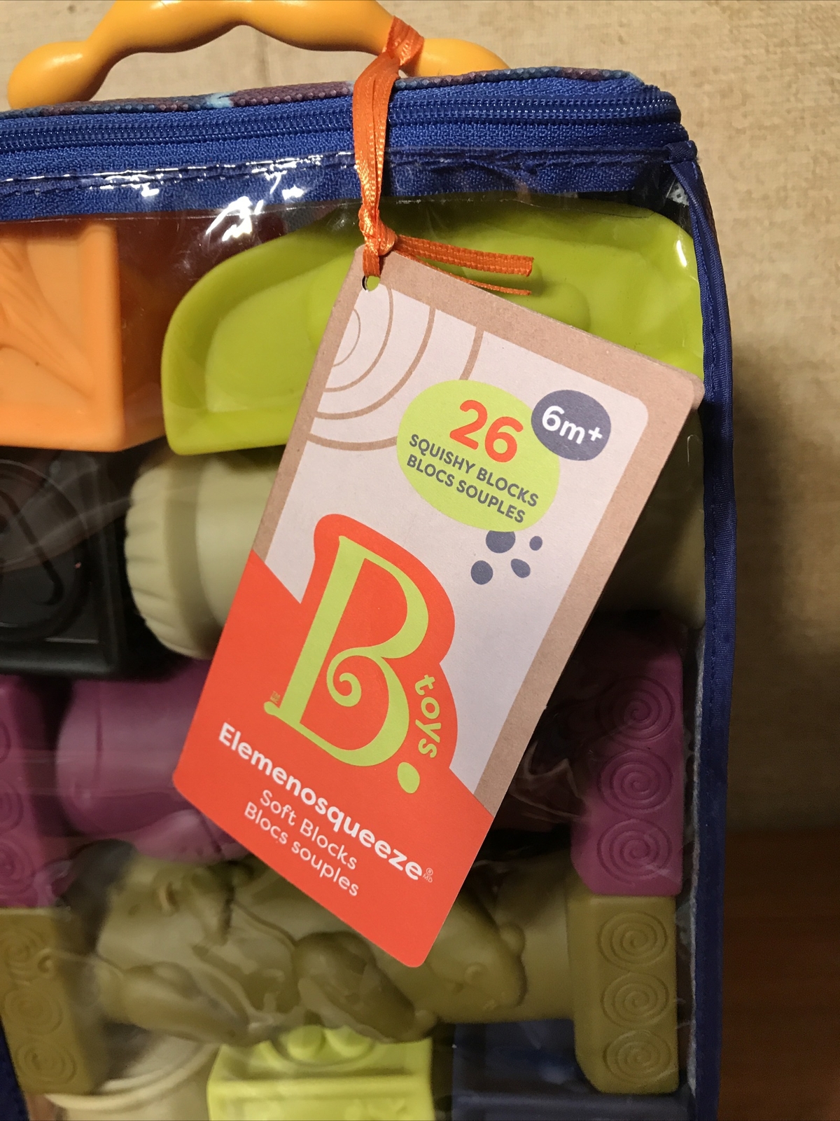 B.+Toys+Educational+Baby+Blocks++Elemenosqueeze for sale online eBay