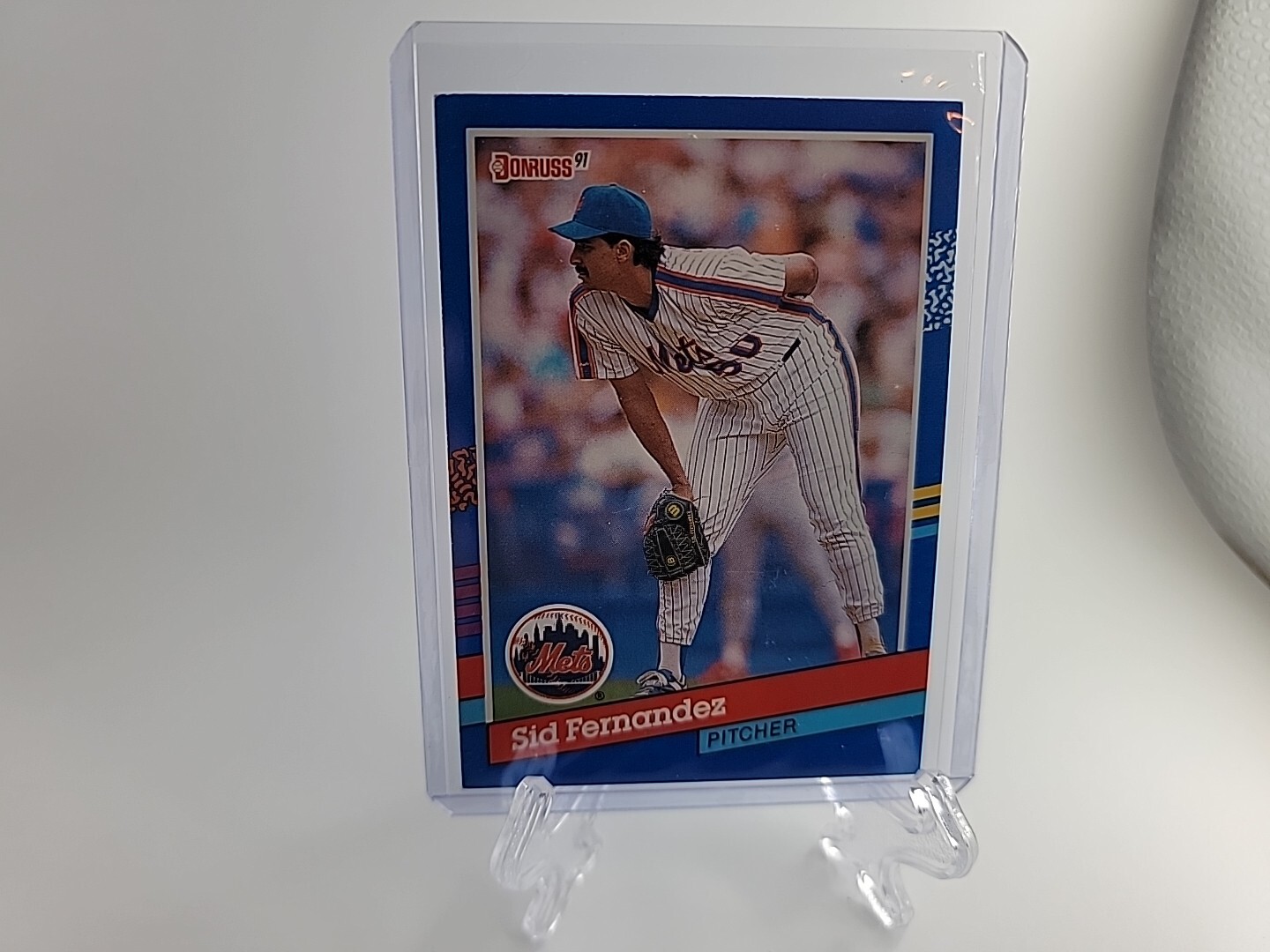 1991 Donruss - 2 Yellow Stripes on Right Border #97 Sid Fernandez New York Mets