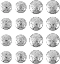16 PCS Metal Buttons Silver Buttons Metal Blazer Button Silver Buttons for Blaze