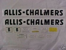 Decal set for Allis Chalmers B TRACTOR 