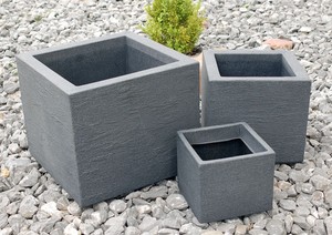 Pflanzkubel Blumenkubel Kubus 3er Set Schwarz Anthrazit Quadratisch Kunststoff Ebay Pflanzkübel Eckig Kunststoff