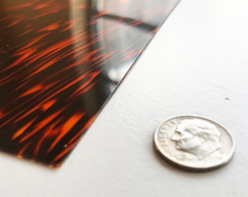 Thin celluloid tiger fire stripe small blank sheet for guitar pickguards - Picture 2 of 3