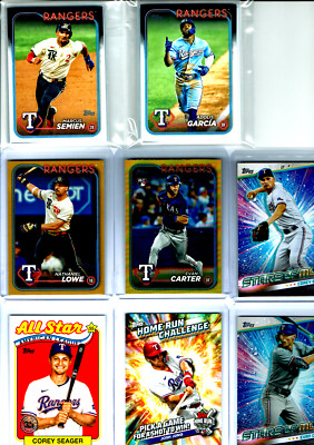 2024 Topps Baseball Series 1 & 2 Texas Rangers Team Set (22) Base Cards +WOW+