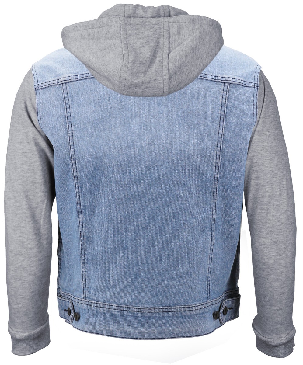 CS Men's Distressed Ripped Stretch Denim Jean Jacket with