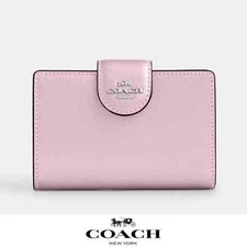 Coach Medium Corner Zip Wallet Metallic Pink 🩷~ NWT