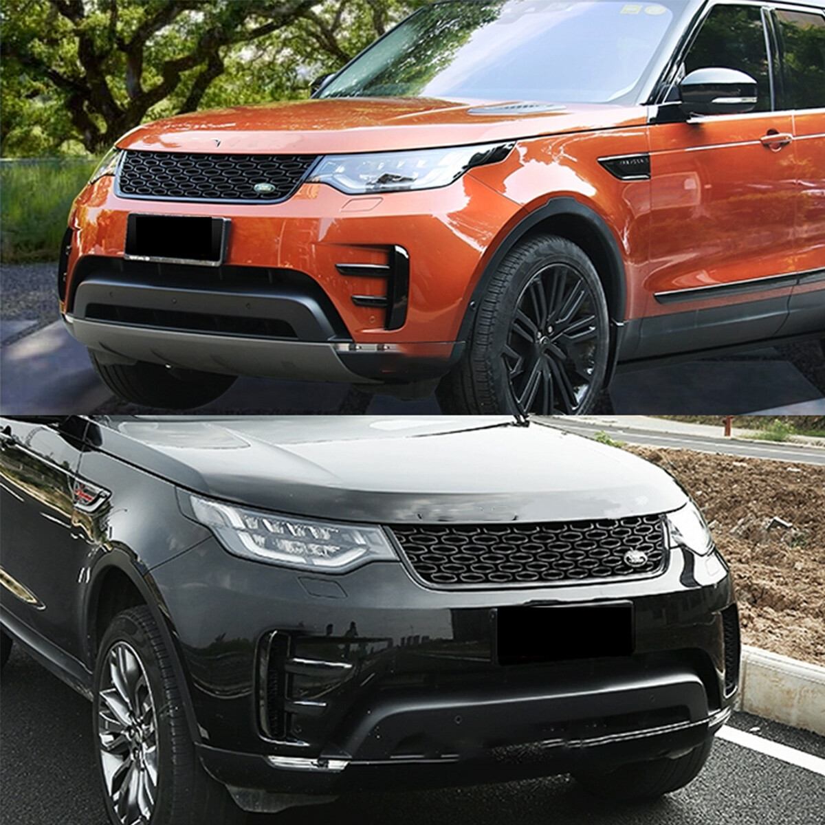 FOR LAND ROVER DISCOVERY 5 GLOSS BLK FRONT GRILLE VENT TRIM DYNAMIC KIT L462 17+