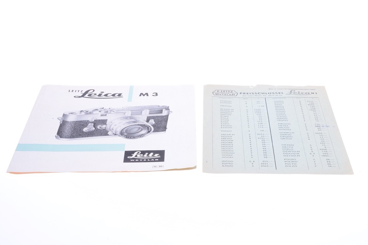 Leica ライカ M3 説明書 マニュアル パンフレット 1964年 1月 ✓ LEICA M M3 CAMERA ORIGINAL PRODUCT GUIDE BROCHURE GERMAN