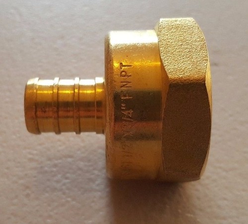 10 1 2 Pex X 3 4 Female Npt Threaded Adapter Brass Crimp Fittings Lead Free Ebay