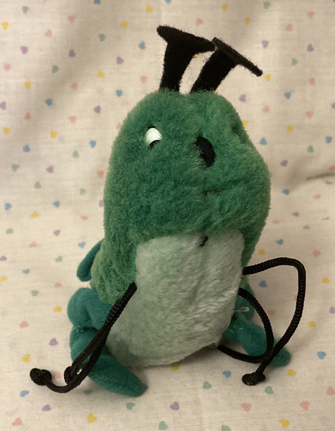 Vintage Toy O Rama Green Cricket Bug Stuffed Animal Plush 5