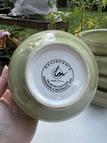Hausenware Twist Swirl Cereal Soup Bowls Sage Set Of 5 Brand New - Picture 7 of 7