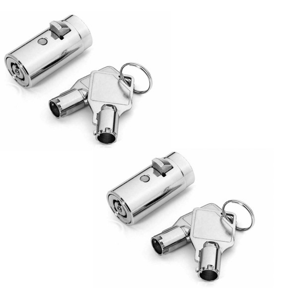 Lot of 2 Vending Plug Lock Universal Replacement Snack Soda Machine Keyed Alike