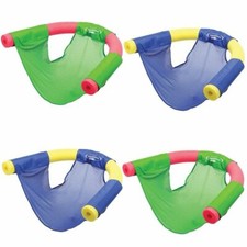 SwimWays Pool Noodle Sling Mesh Chairs, 4 Pac...