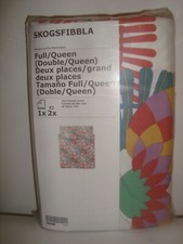 NEW Queen Duvet Cover and 2 Pillowcases Bed Set Flowers Birds Tropical pattern