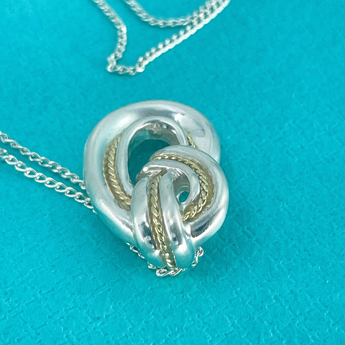 Tiffany & Co. Signature Twist Knot Combi Necklace Yellow Gold 750