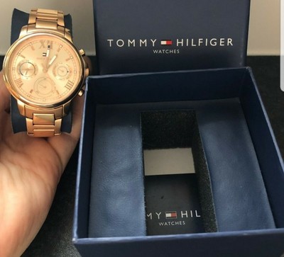 tommy hilfiger rose gold mens watch
