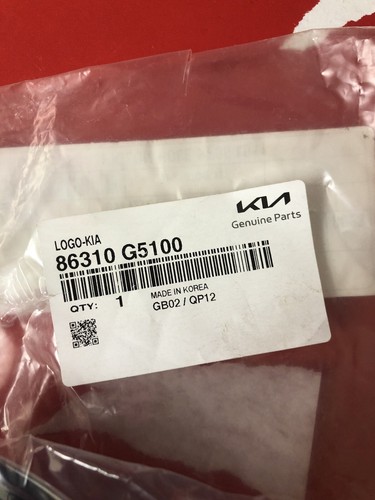 Kia 863101G100 Rear Trunk Deck Emblem Log. OEM New - Picture 6 of 9