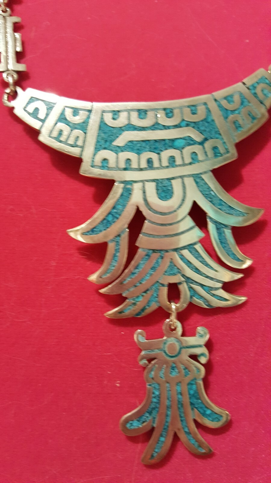 Sterling Silver COD Signed Hand Made Turquoise In… - image 4