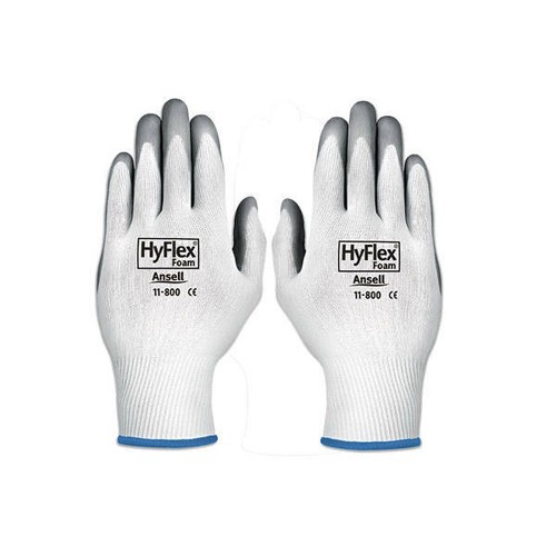 Ansell 11-800-7 Gloves, Nitrile Foam, Gray/White, Small, 12 Pairs/Pkg, HyFlex Series Ansell 11-800-7 Gloves, Nitrile Foam, Gray/White, Small, 12 Pairs/Pkg, HyFlex Series