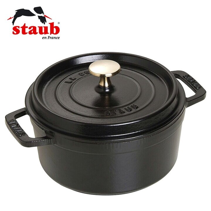 調理器具 Staub Pico Cocotte Round 18cm Black Staub Pico Cocotte Round 18cm Black – Enamel Cast Iron, IH & Gas
