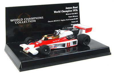 MINICHAMPS McLaren Ford M23 James Hunt World Champion 1976 for