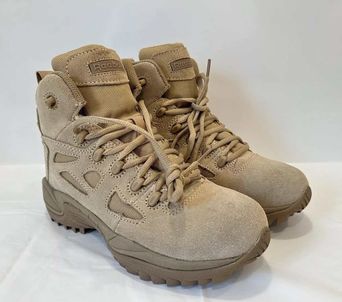 Reebok Rapid Response 6” Men's Size Side Zip Tan Tactical Boots - Main Image
