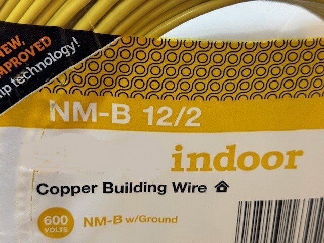NM-B Wire 12/2 w/Ground Solid Copper Romex/Cerromax SlipWire