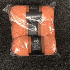 Lot Of 3 K And C Essential Cotton Orange Cliffs Yarn