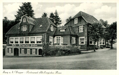 AK Burg a. d. Wupper ca. 1950 (?) Restaurant Alt-Bergisches Haus / Solingen 