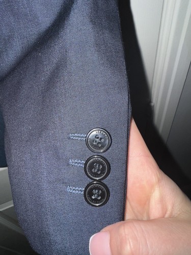 VERSACE CLASSIC MEN'S 2 PIECE NAVY SUIT - Picture 6 of 17