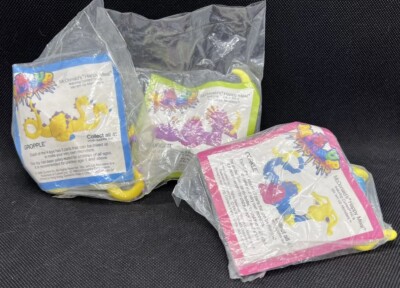 Lot Of 3 Vintage 1989 McDonald's Mix 'Em Up Monsters Happy Meal Toys MIB/MIP