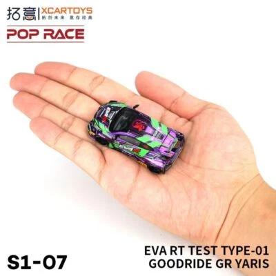 Pop Race x Xcartoys 1:64 GR Yaris Eva01 Chrome Purple