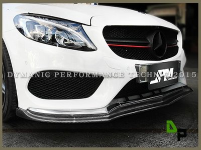 JPM Carbon Fiber Front Bumper Lip For 15-17 M-Benz W205 C250 C300 C450 Sedan