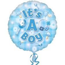 It's a Boy Foil Balloon - Blue - 18 inches - Baby Shower & New Baby Balloon