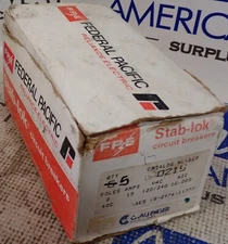 1 From Case NEW FPE Circuit Breaker 0215 2 Pole 15A 40C 120/240VAC 10kA NC215