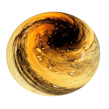 Glaslampe großer Planet Mondlampe Tisch Schreibtisch Stimmungslicht gemischte Farben handgefertigt