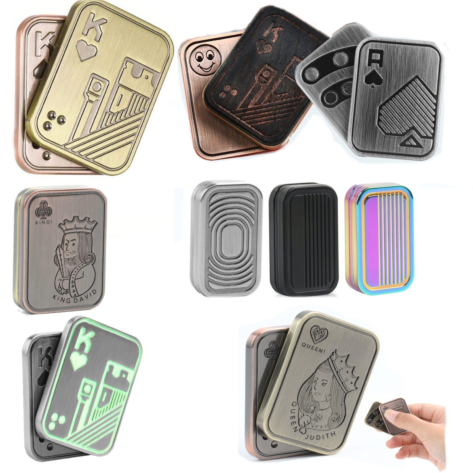 Metal Fidget Poker Push Card Slider Stress Relief Magnetic EDC Relax Skilltoy