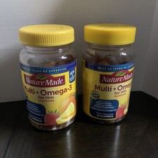 2 Nature Made Men's Multivitamin  Omega-3 Gummies, 80 Count