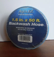 1.5" x 50' Backwash Hose, Aqua EZ Pool Accessories, Blue, BWH50