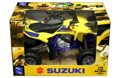 NEW RAY SUZUKI QUADRACER R450 ATV MOTORCYCLE 1/12 MODEL YELLOW