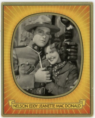 Nelson Eddy & Jeanette MacDonald 1930s German collector's tobacco card