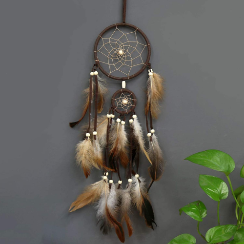 Feather Dream Catcher Handmade Native American Dream Catchers Bohe Wall Hanging  - Picture 1 of 3