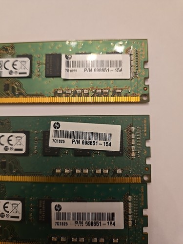 Samsung Micron 8GB PC3-12800 DDR3 698651-154 Lot 5 sticks 40GB 240pin - Picture 4 of 5