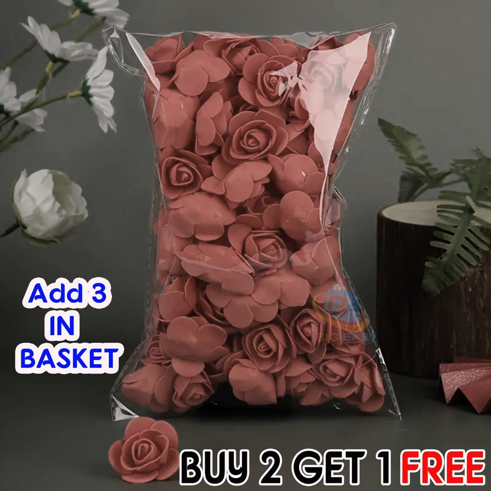 500 Foam Mini Roses WHOLESALE Heads Buds Small Flowers Wedding Home