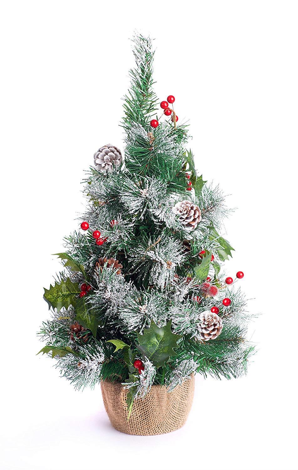 2ft Frosted Christmas Tree Small Winter Decorated Indoor by Best Artificial
