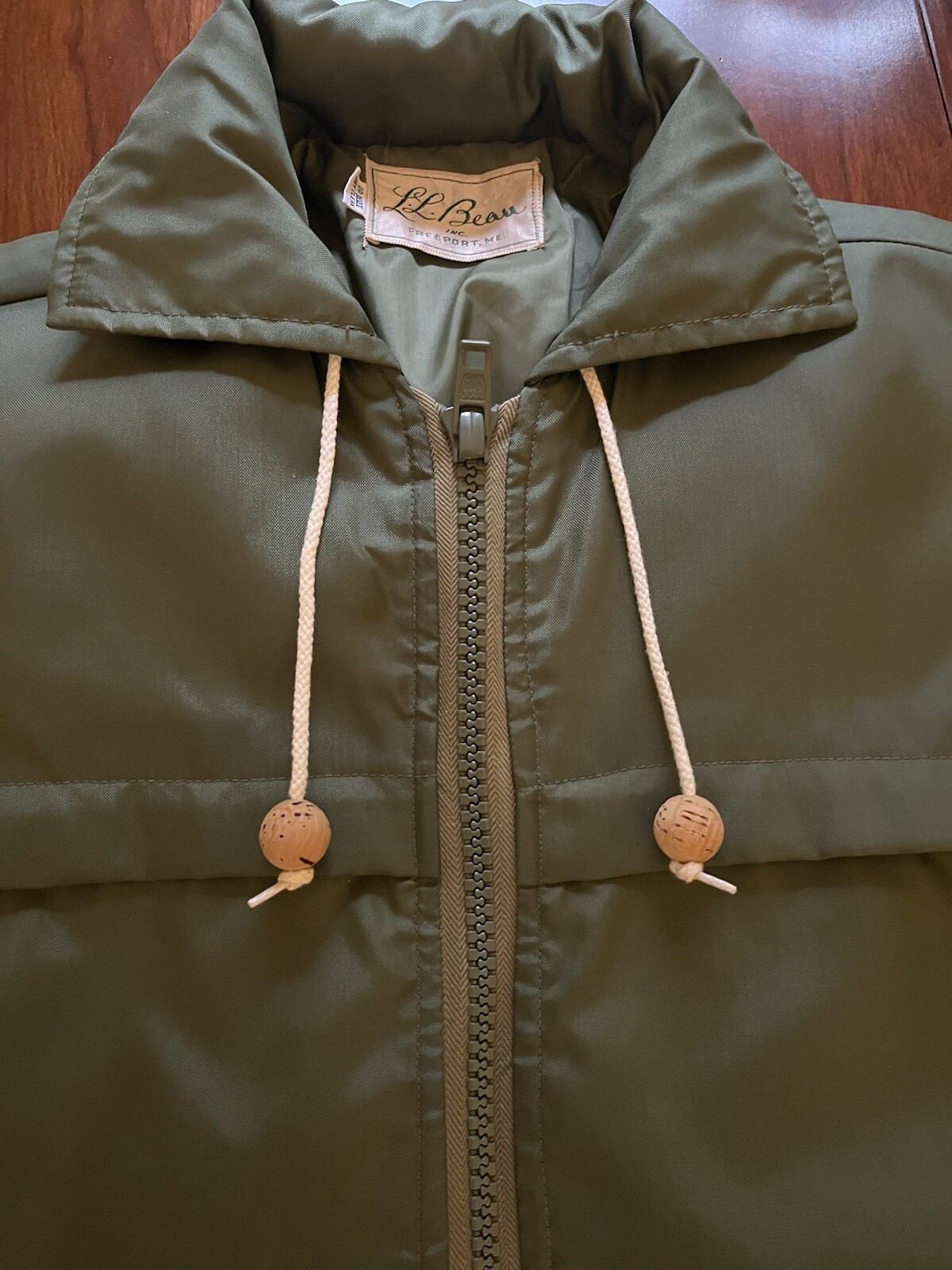 RARE 1960s L.L.BEAN Vintage Solid Green Sailing Jacket Made in USA Size medium image 2